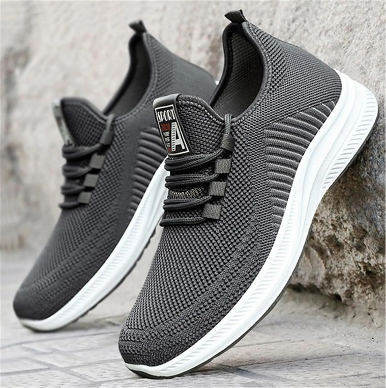 Men's Running Shoes Fashion Breathable Sneakers Mesh Soft Sole Casual Athletic Lightweight
