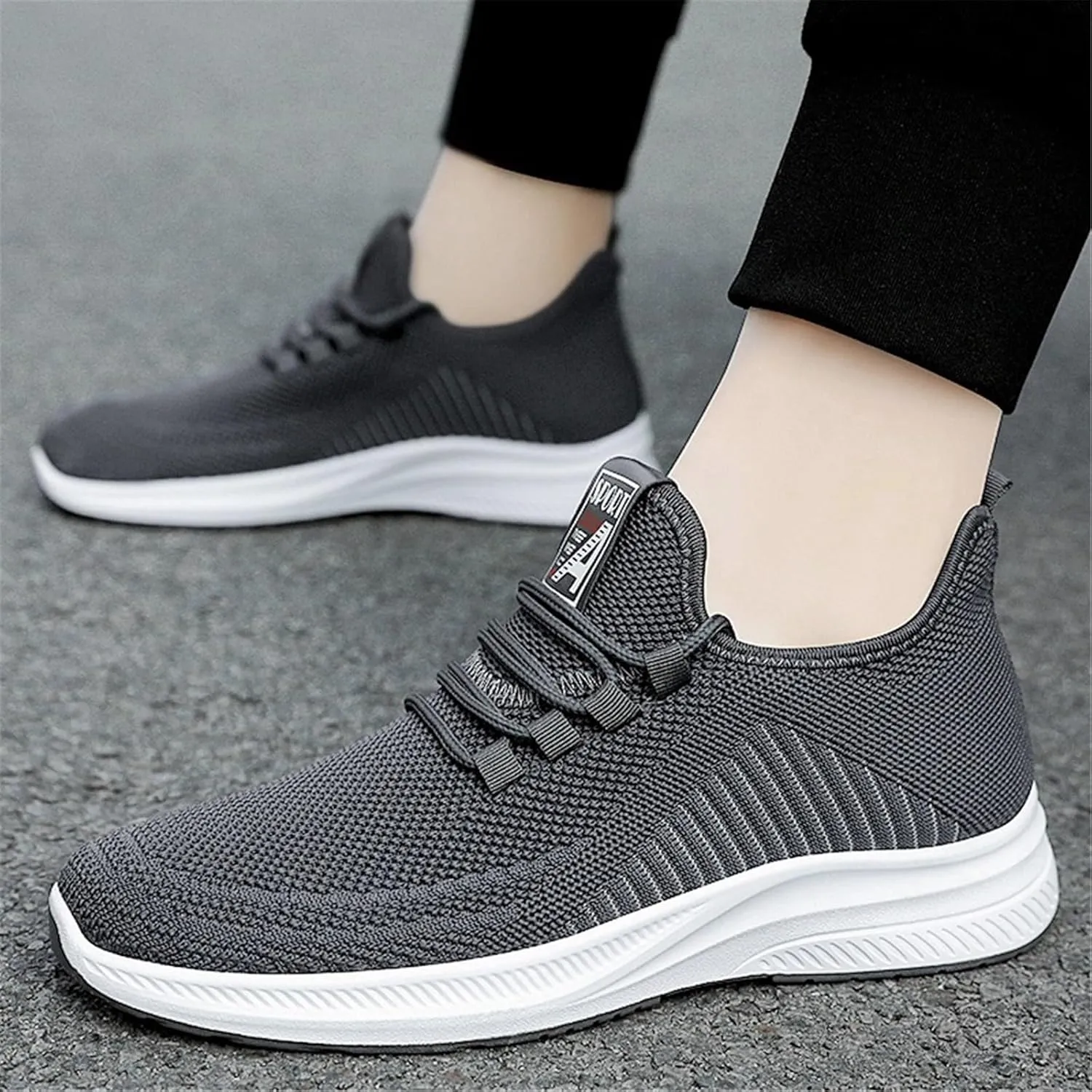 Men's Running Shoes Fashion Breathable Sneakers Mesh Soft Sole Casual Athletic Lightweight