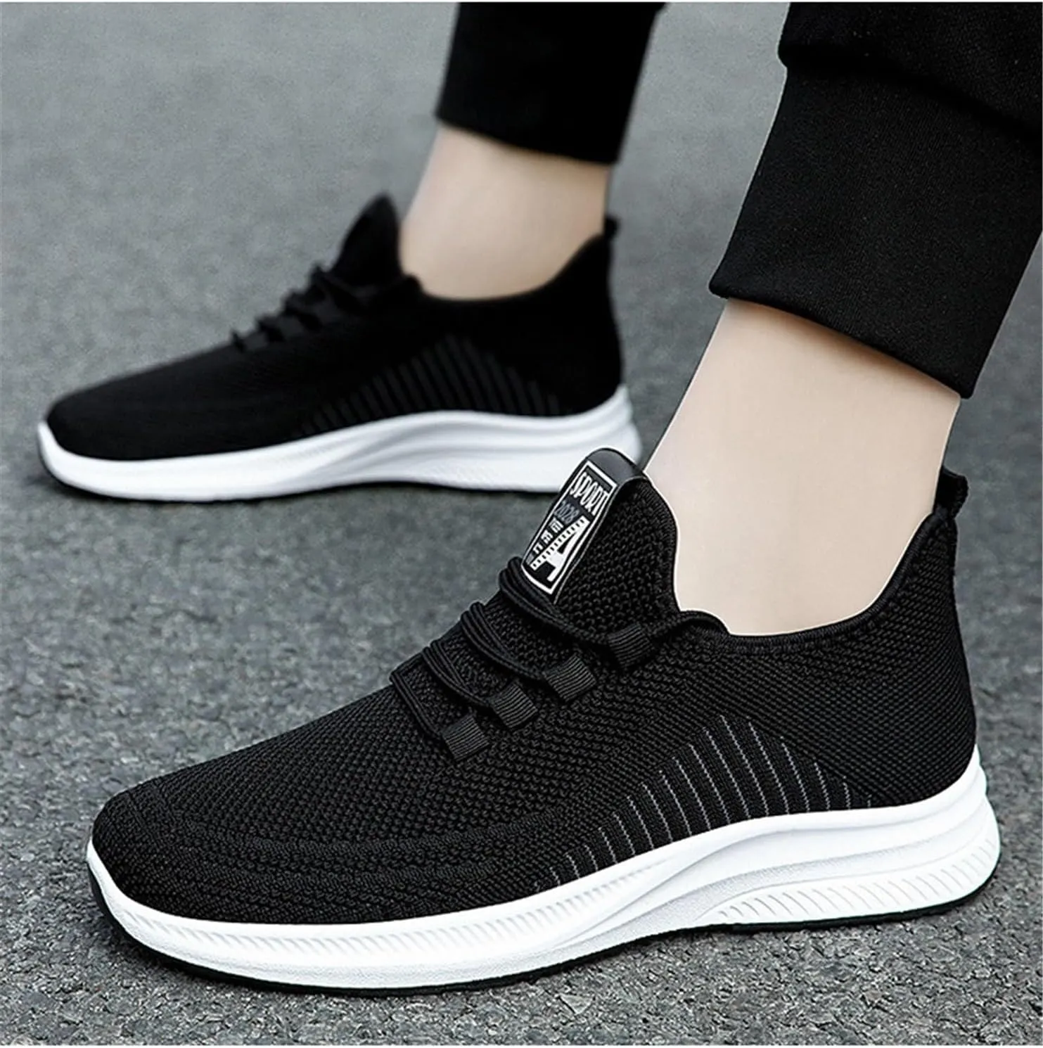 Men's Running Shoes Fashion Breathable Sneakers Mesh Soft Sole Casual Athletic Lightweight