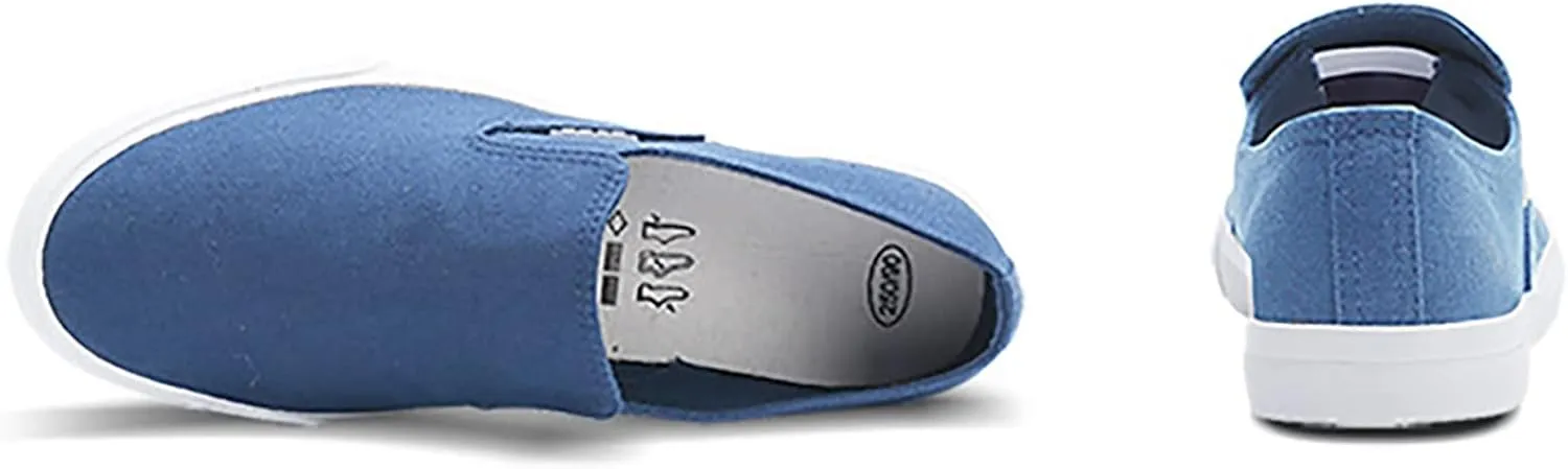 Mens Slip On Sneakers Lightweight Comfortable Non-Slip Walking Shoes Breathable Canvas Sneaker for Work, Running，Walking，Business