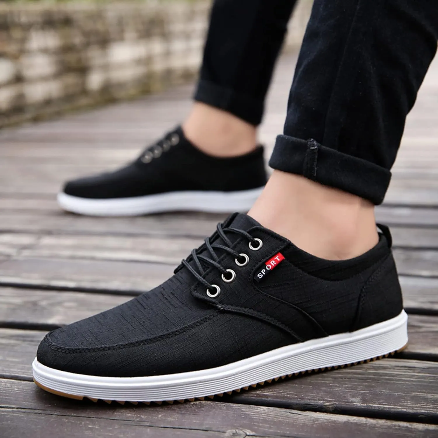 Mens Slip on Sneakers Non Slip Shoes for Men Men's Fashion Sneakers Casual Walking Shoes Dress Shoes Men