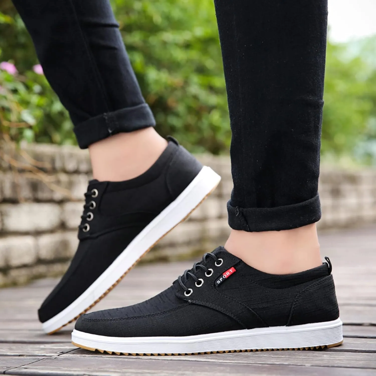 Mens Slip on Sneakers Non Slip Shoes for Men Men's Fashion Sneakers Casual Walking Shoes Dress Shoes Men