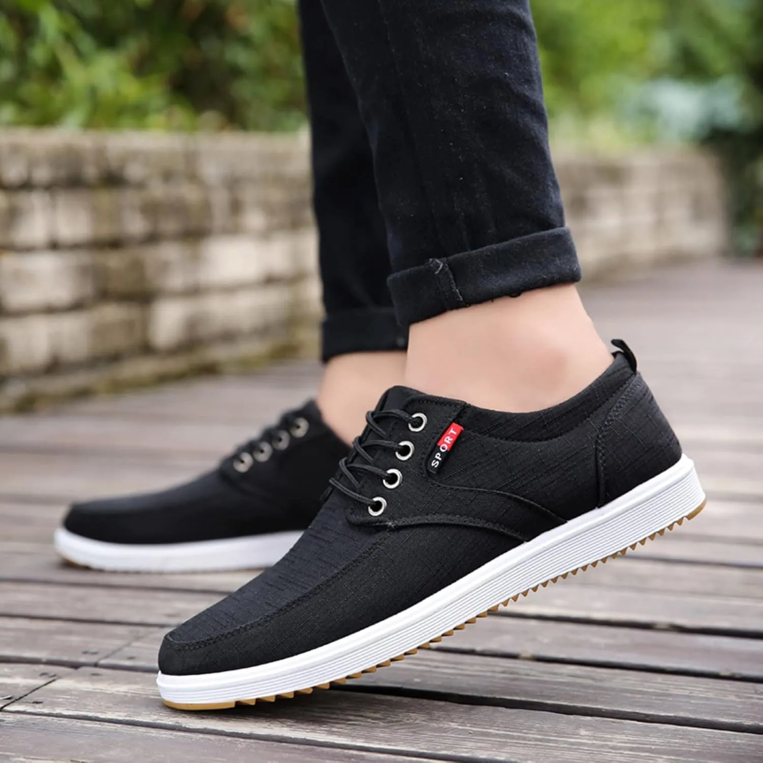 Mens Slip on Sneakers Non Slip Shoes for Men Men's Fashion Sneakers Casual Walking Shoes Dress Shoes Men