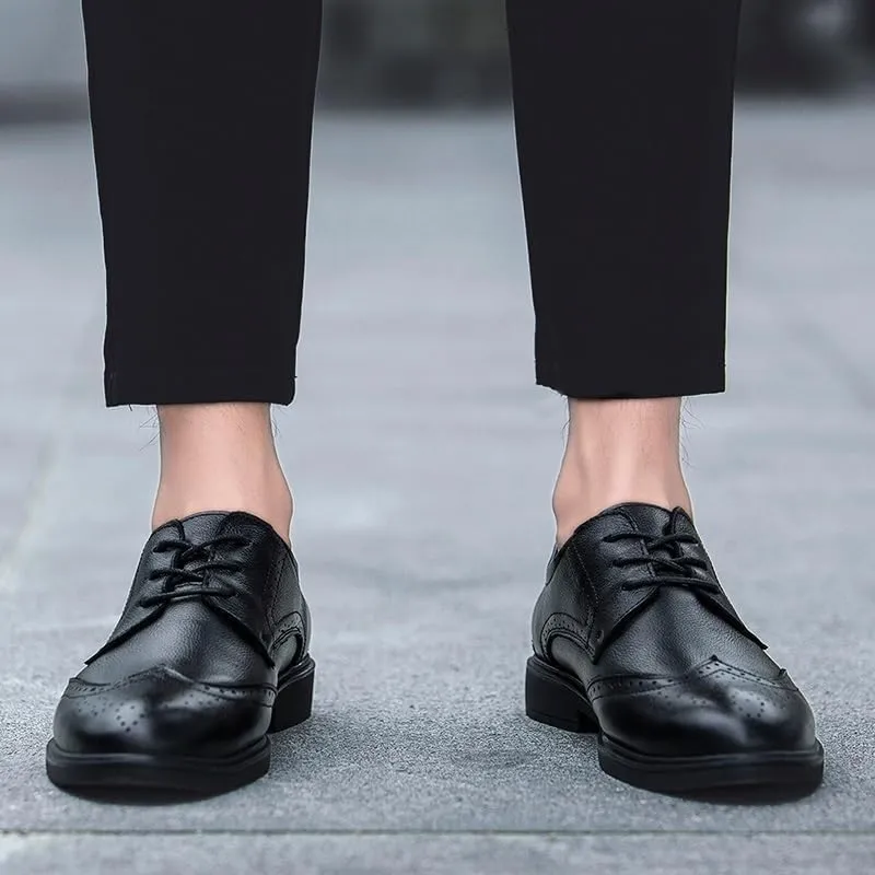 Mens Slip Resistant Oxford Dress Shoes Black Wedding Formal Wide Fit Comfortable Bridal Business