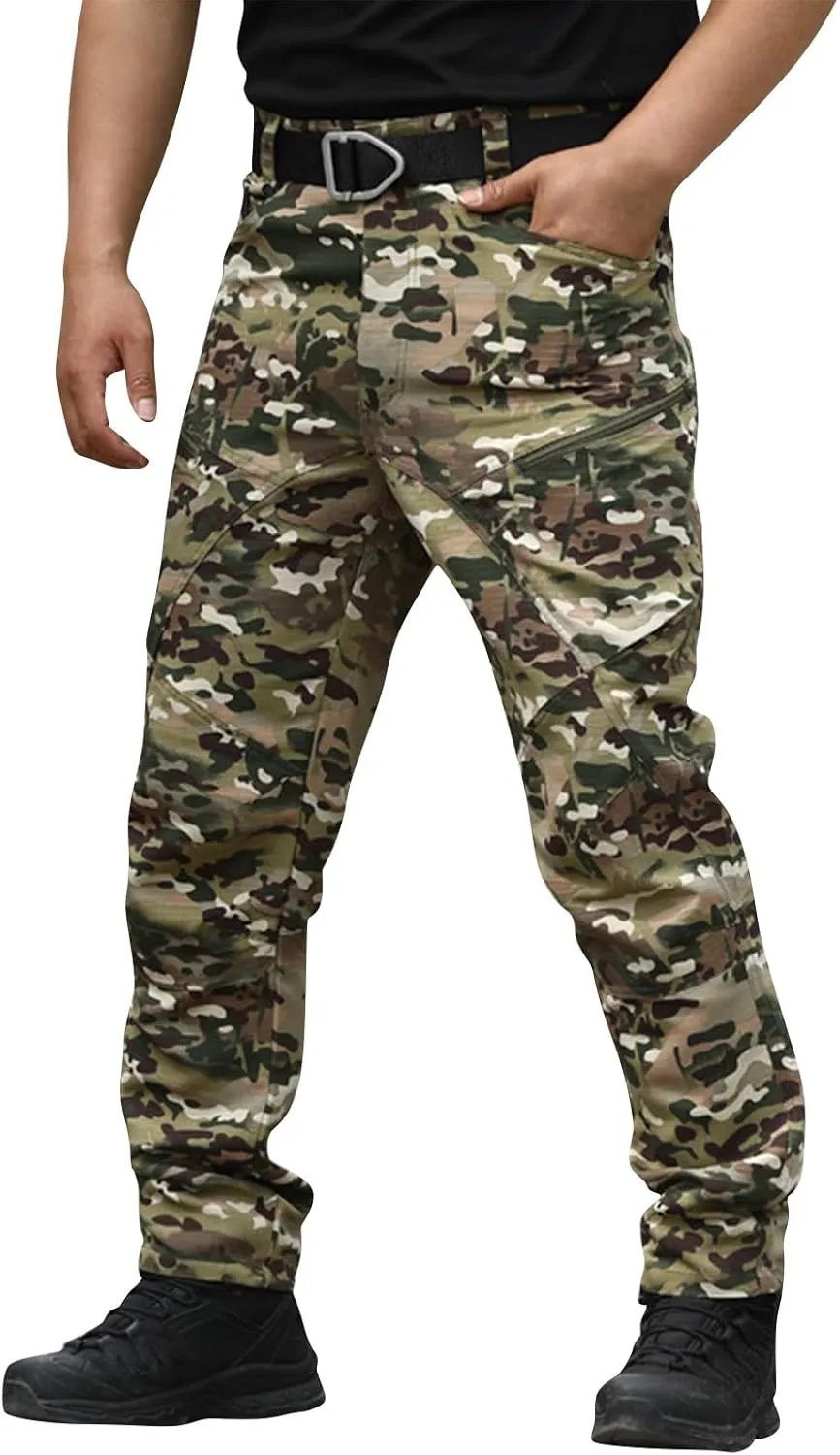 Men's Tactical Pants,City Special Service Pants Water-Resistant Military Cargo Pants Lightweight Multi Pocket Pants