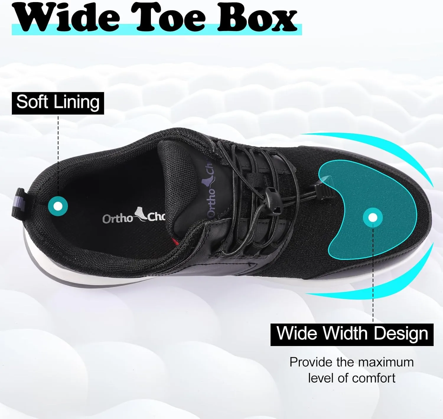 Mens Walking Shoes for Plantar Fasciitis, Orthopedic Sneakers for Men with Arch Support,Wide Toe Box Shoes for Pain Relief to Walking All Day.