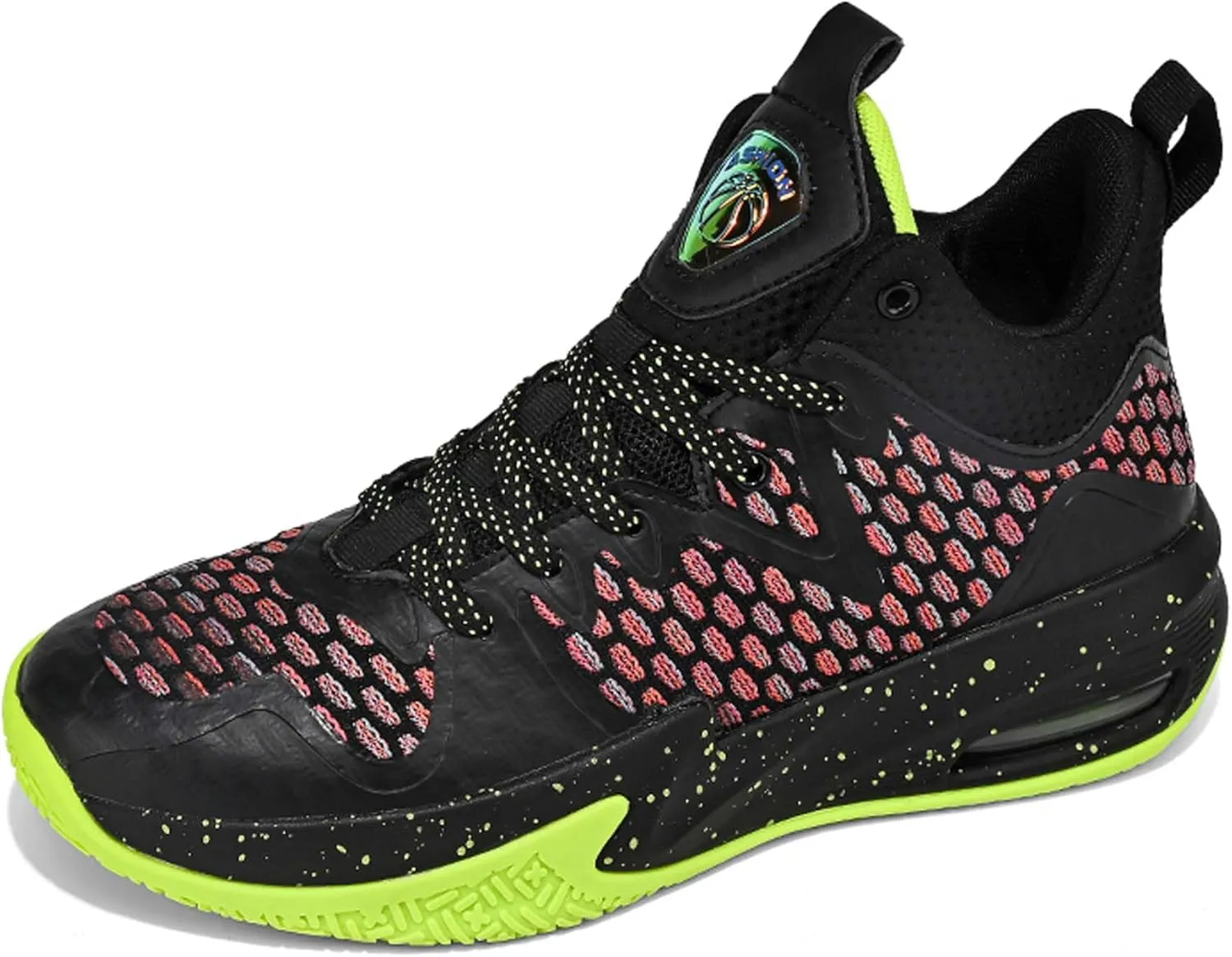 Mens White Mid Top Lace Up Basketball Sneakers Rubber Sole Non Slip Running Shoes Lightweight and Breathable Casual Sneakers Wear Resistant and Durable Fitness Training Shoes Hiking Shoes