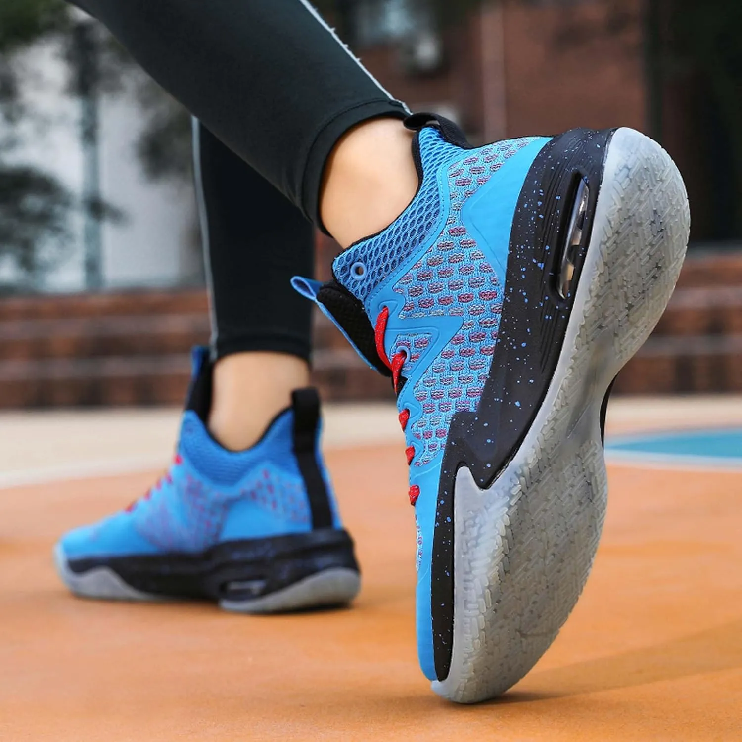 Mens White Mid Top Lace Up Basketball Sneakers Rubber Sole Non Slip Running Shoes Lightweight and Breathable Casual Sneakers Wear Resistant and Durable Fitness Training Shoes Hiking Shoes