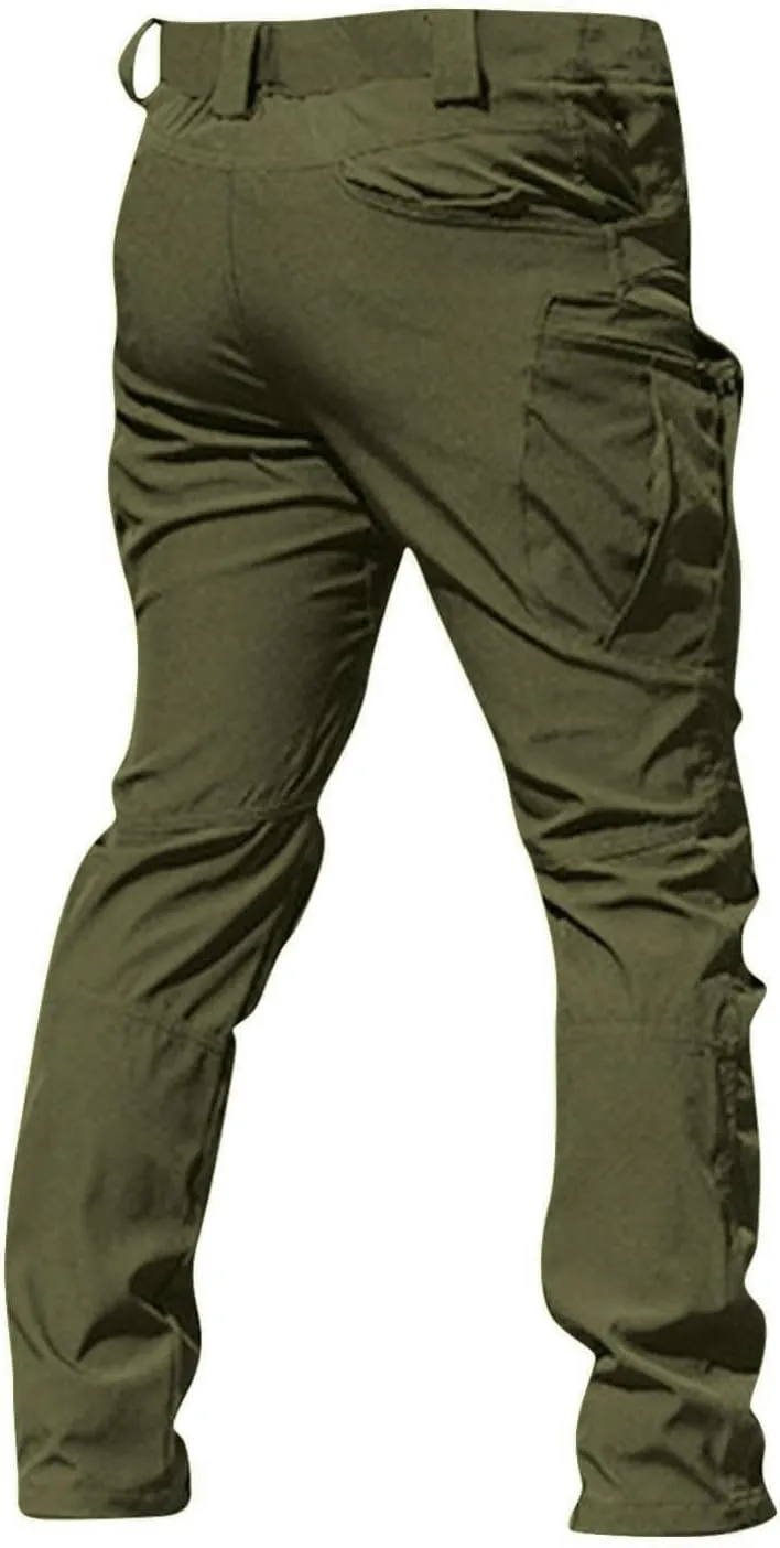 Mens Work Pants Hunting Camping Classic Cargo Pants Combat Relaxed Fit Flexcamo Flex Camo Quick-Dry Tactical Pant