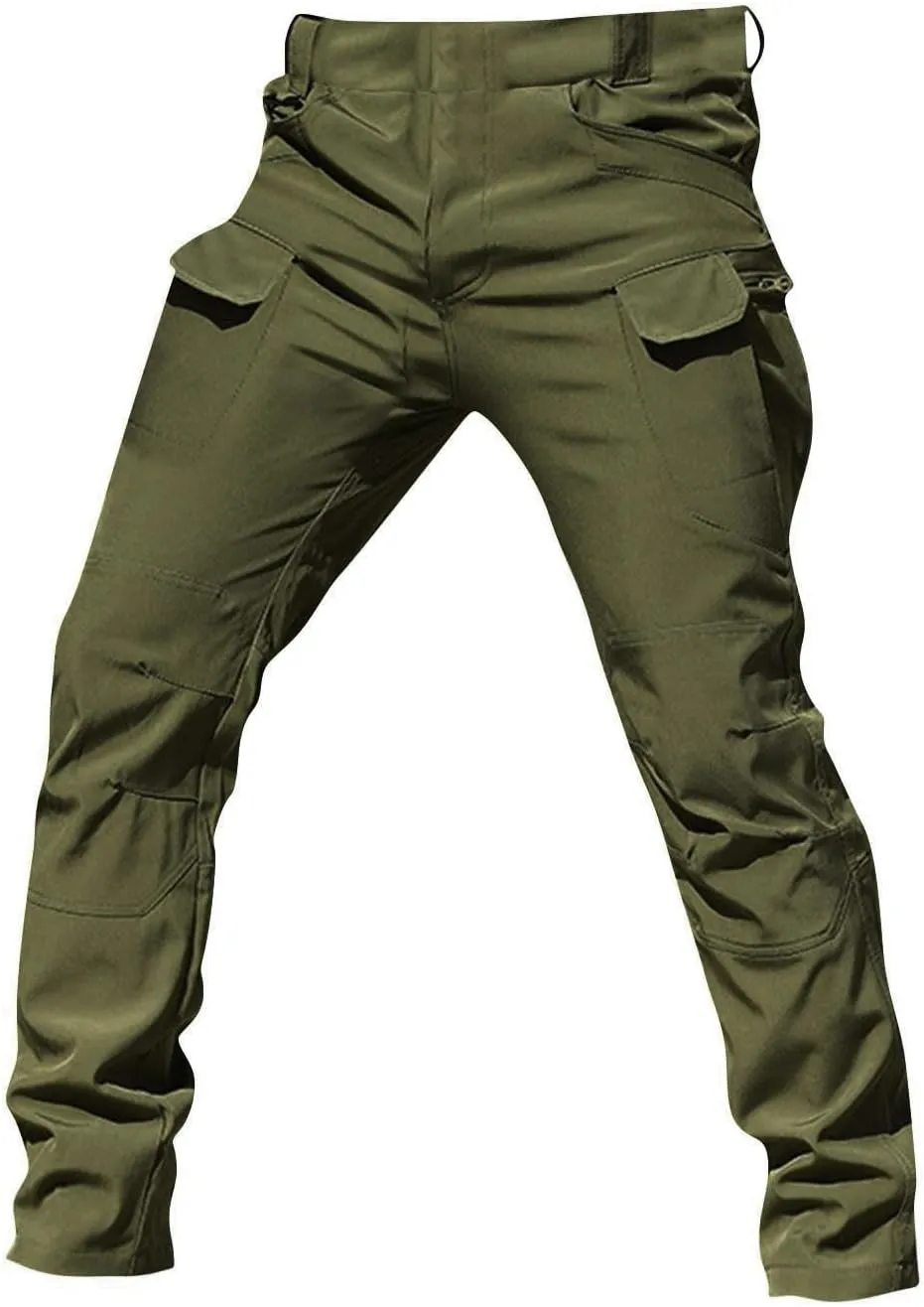 Mens Work Pants Hunting Camping Classic Cargo Pants Combat Relaxed Fit Flexcamo Flex Camo Quick-Dry Tactical Pant