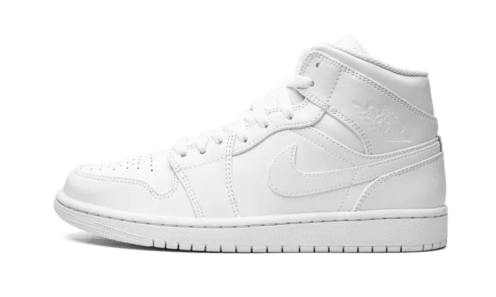 Quality Air Jordan 1 Mid Triple White (2022)