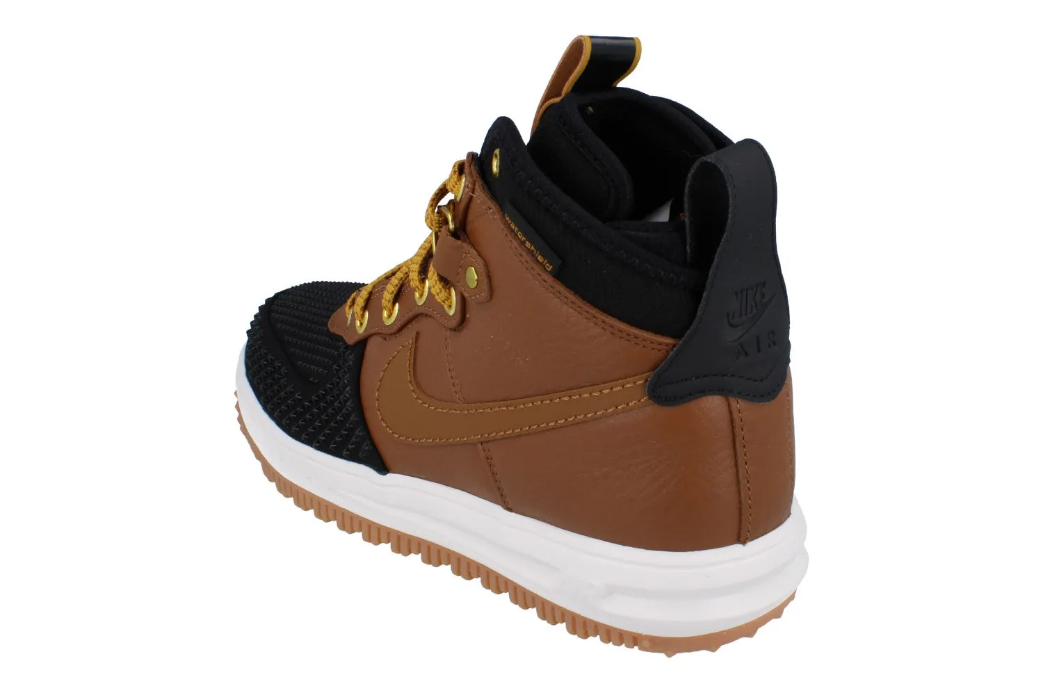 Nike Lunar Force 1 Duckboot Mens Trainers 805899  202 running in a seagrass meadow area shoes