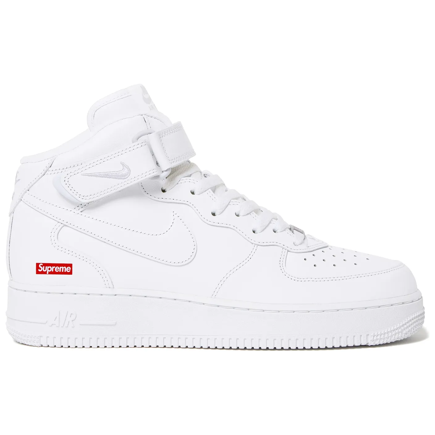 Universal Fit Nike Air Force 1 Mid Supreme White