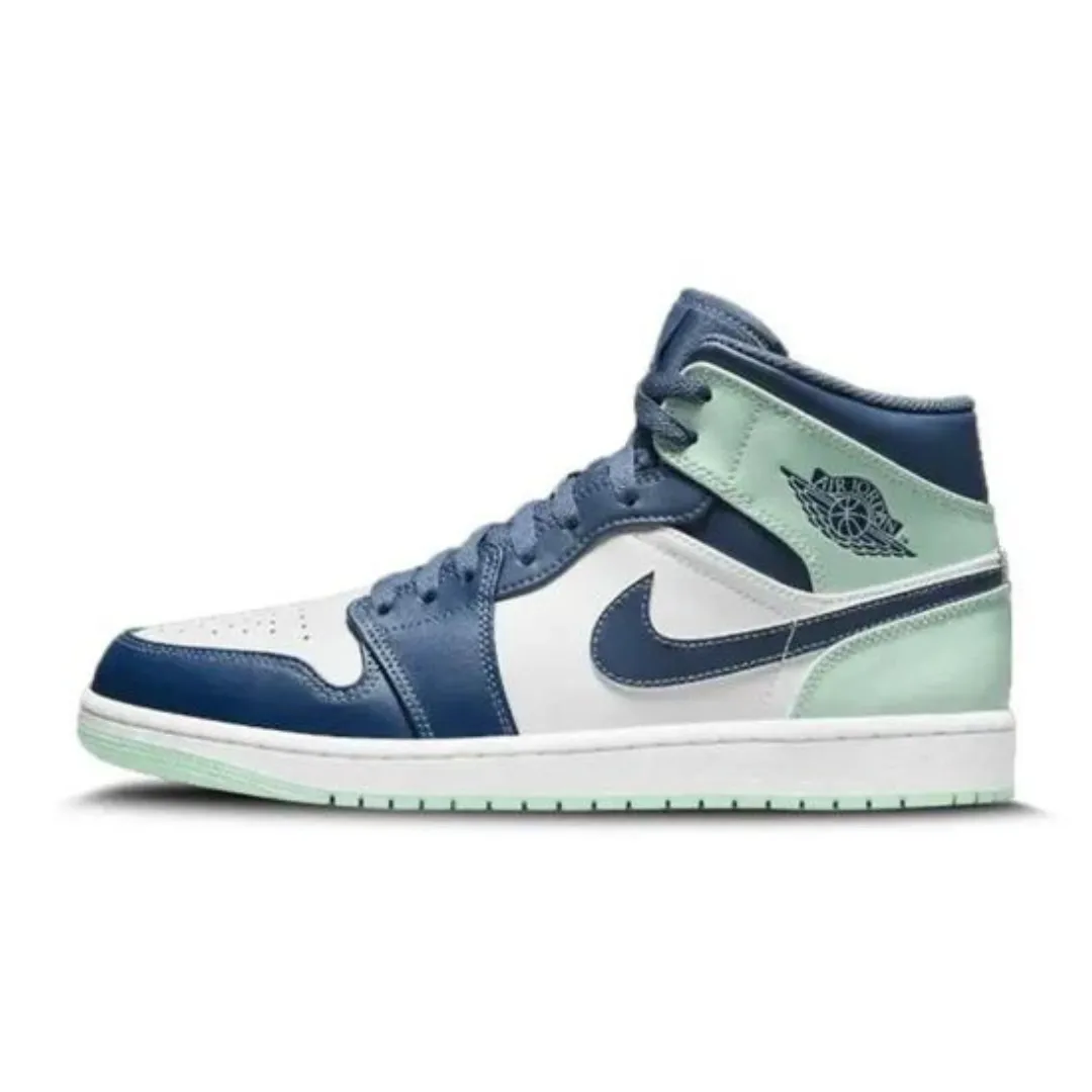 Training Day molded insole shoes Air Jordan 1 Mid 'Mystic Navy Mint Foam'