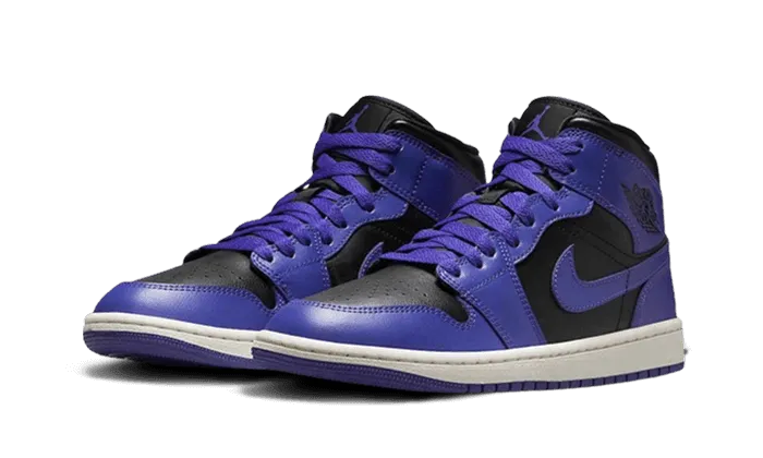 Air Jordan 1 Mid Purple Black Active Wearer
