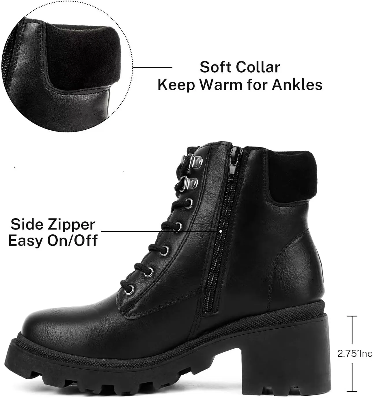 MUSSHOE Women's Winter Platform Snow Boots & Booties - Non Slip, Comfortable, Hunter Rain & Combat Boots for Women