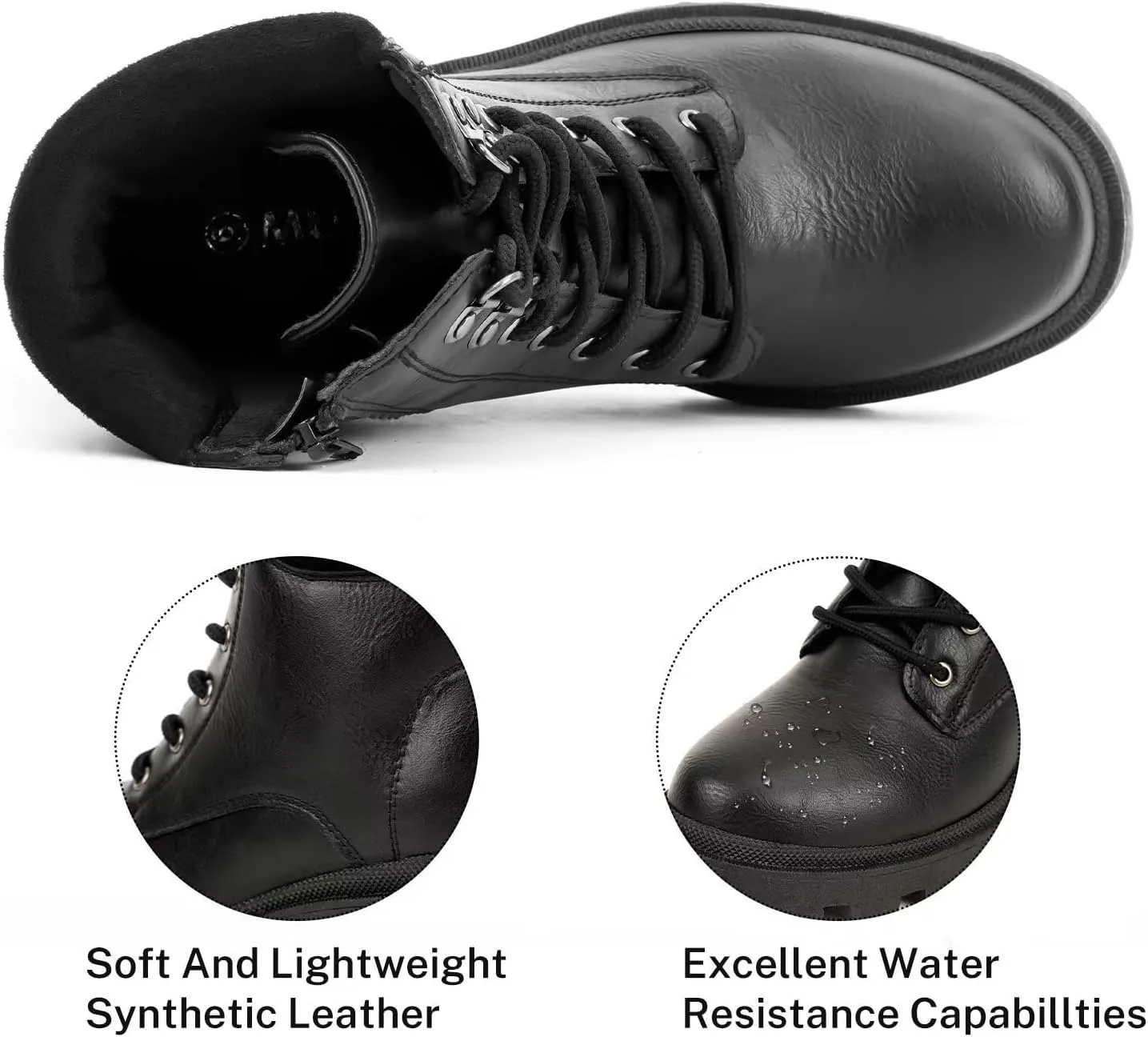 MUSSHOE Women's Winter Platform Snow Boots & Booties - Non Slip, Comfortable, Hunter Rain & Combat Boots for Women