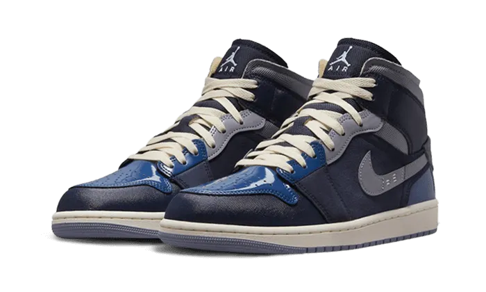 Abrasion Resistant Welding Comfort support Air Jordan 1 Mid SE Craft Obsidian