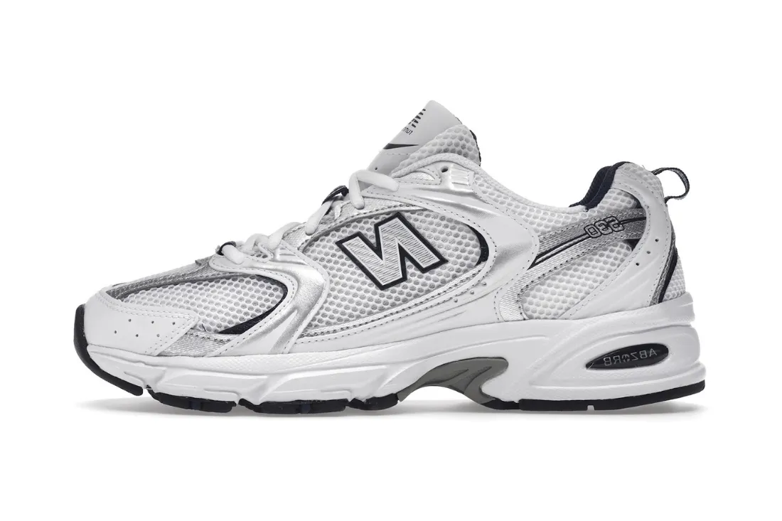 Cloud Base Casual Wear New Balance 530 White Silver Navy