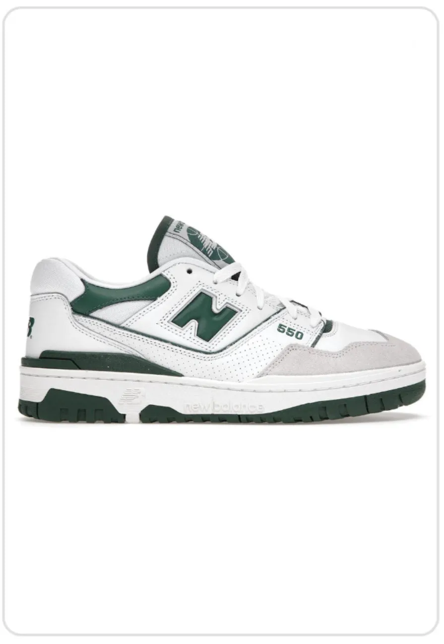 Slip On Bounce Hike New Balance 550 White green