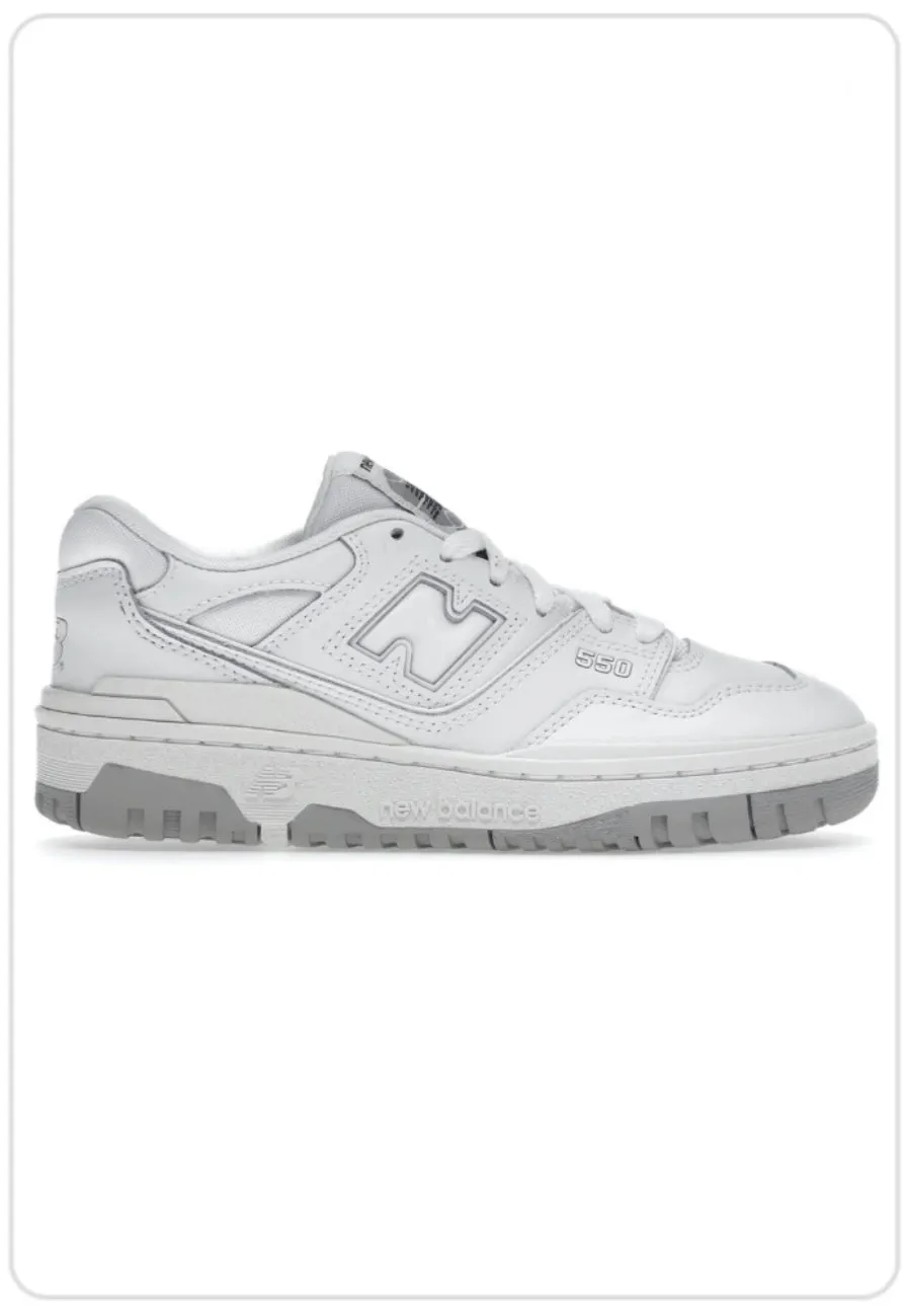 Senior Friendly RecycledMaterial New Balance 550 White Grey