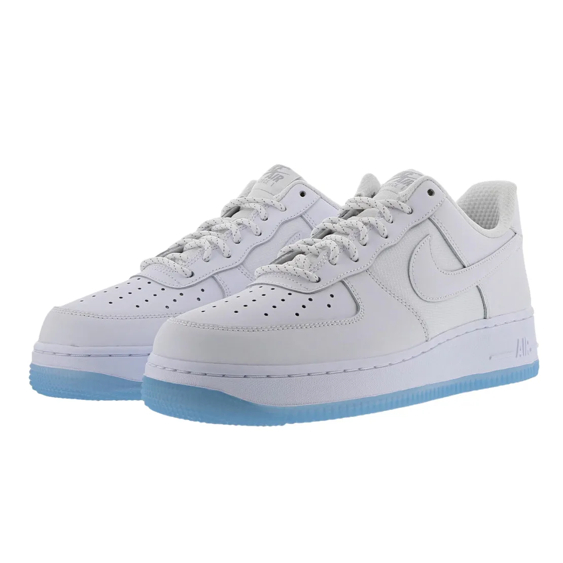 Nike Air Force 1 Low '07 White Ice Blue Sole Relaxed Fit Shoes Slip Grip