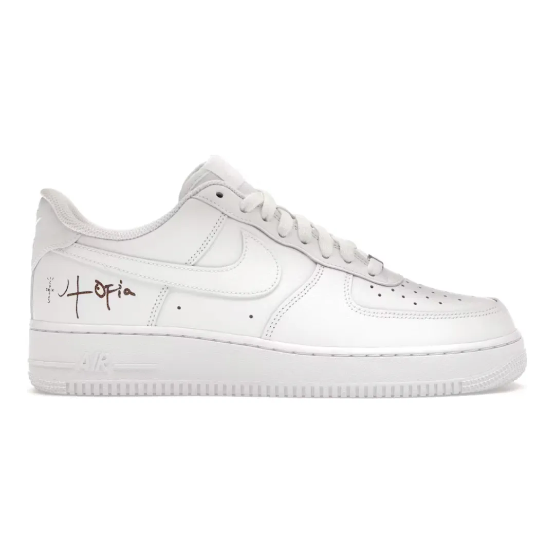 Travel Essential School Go Nike Air Force 1 Low '07 White Travis Scott Cactus Jack Utopia Edition