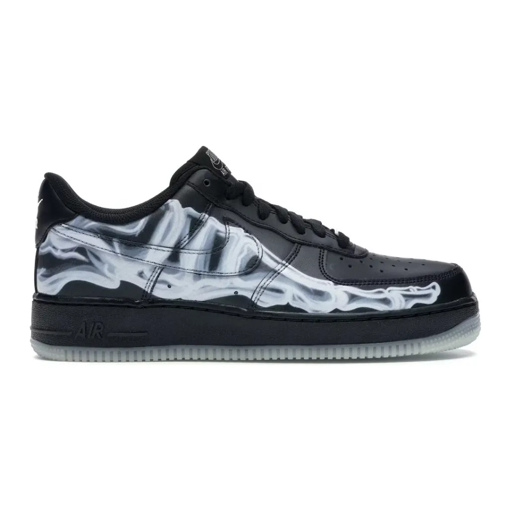 Path Jog Nike Air Force 1 Low Black Skeleton Halloween (2019)