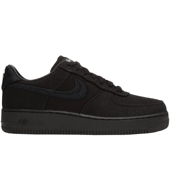 Nike Air Force 1 Low Stussy Black Sidewalk Walk Comfort Flex