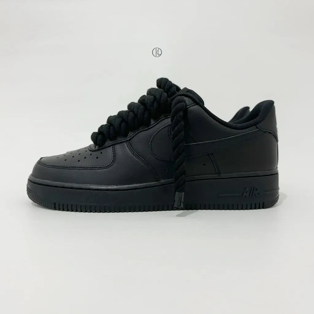 Nike Air Force 1 Low 'Triple Black Rope' Active Lifestyle