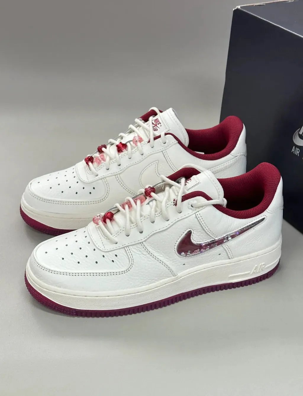 Slip Guard Go Mode Nike Air Force 1 Low Valentine??s Day White Red Pink