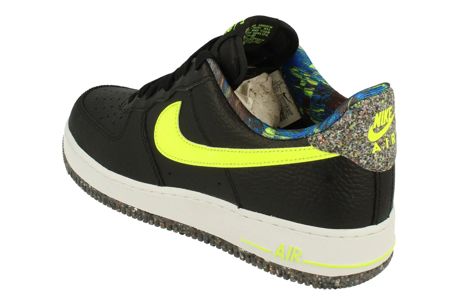 Nike Air Force 1 Mens Trainers DM9098 001 touring biking shoes strap - trimmed - design shoes