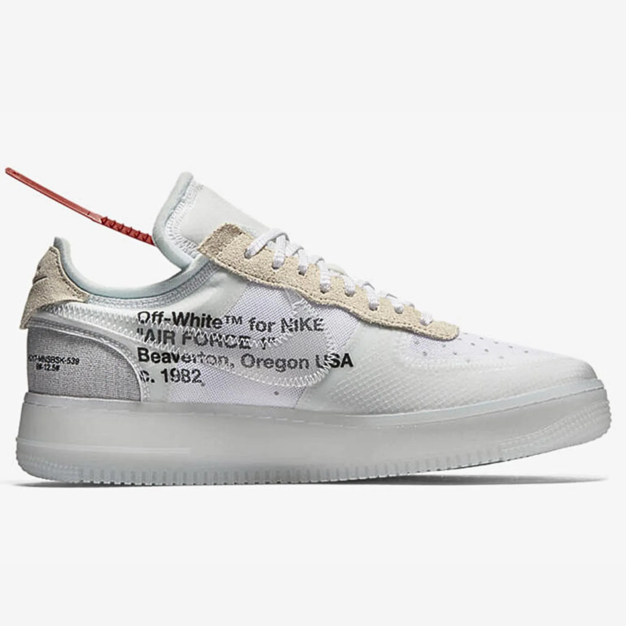 Slip Resistant Outsole Eco Friendly Nike Air Force 1 Off White The Ten Low