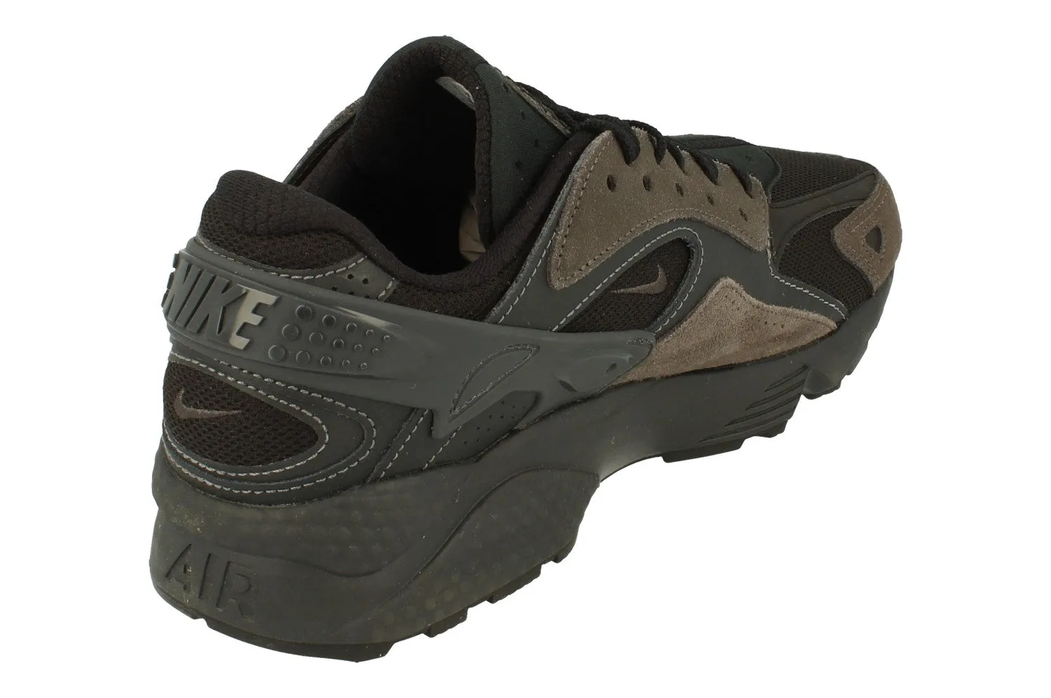 Nike Air Huarache Runner Mens DZ3306 002 treadmill training shoe use triple - strap shoes