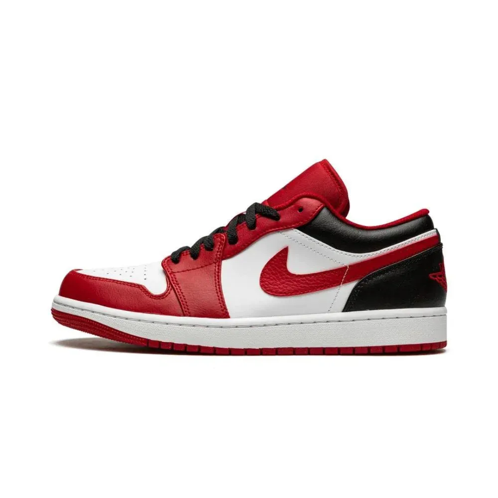 Light color option short - term use shoe convenience Nike Air Jordan 1 Low Chicago Bulls / Reverse Black Toe