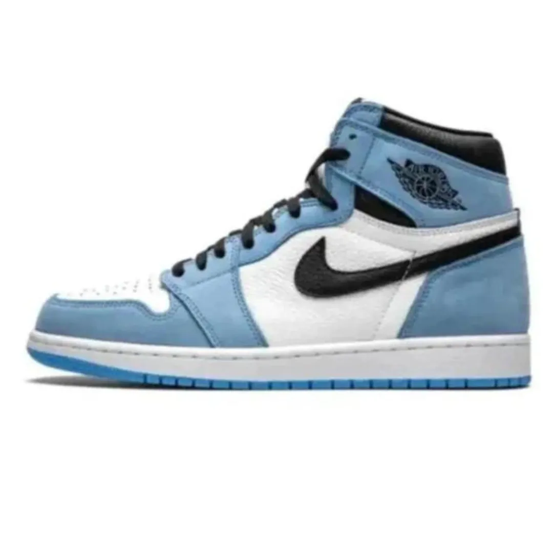 running in neutral colors Foot Form Nike Air Jordan 1 Retro High OG University Blue UNC