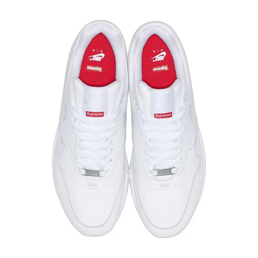 Nike Air Max 1 '87 SP Supreme Triple White Fast Game
