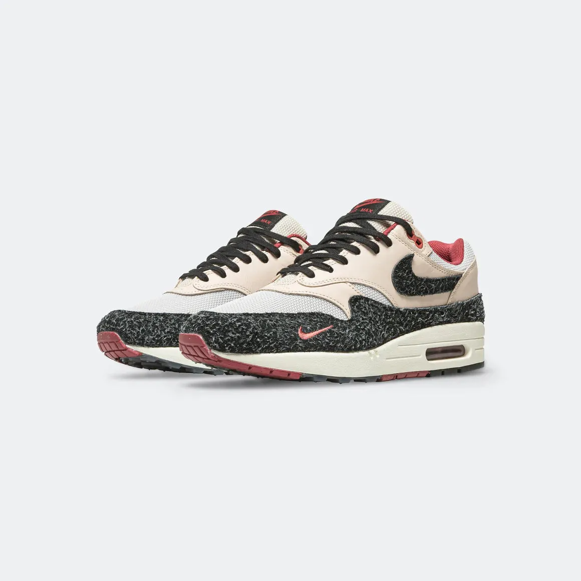 Rubberized Outsole Performance Driven Nike Air Max 1 PRM - Pearl White/Black-Vast Grey-Cedar