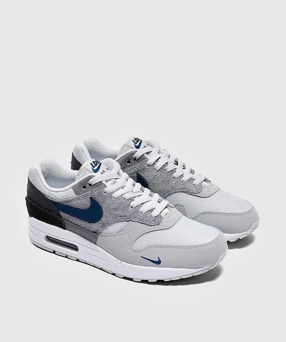 Nike AIR MAX 1 SNEAKER SMOKE GREYWHITE Friction reduction Anti blister