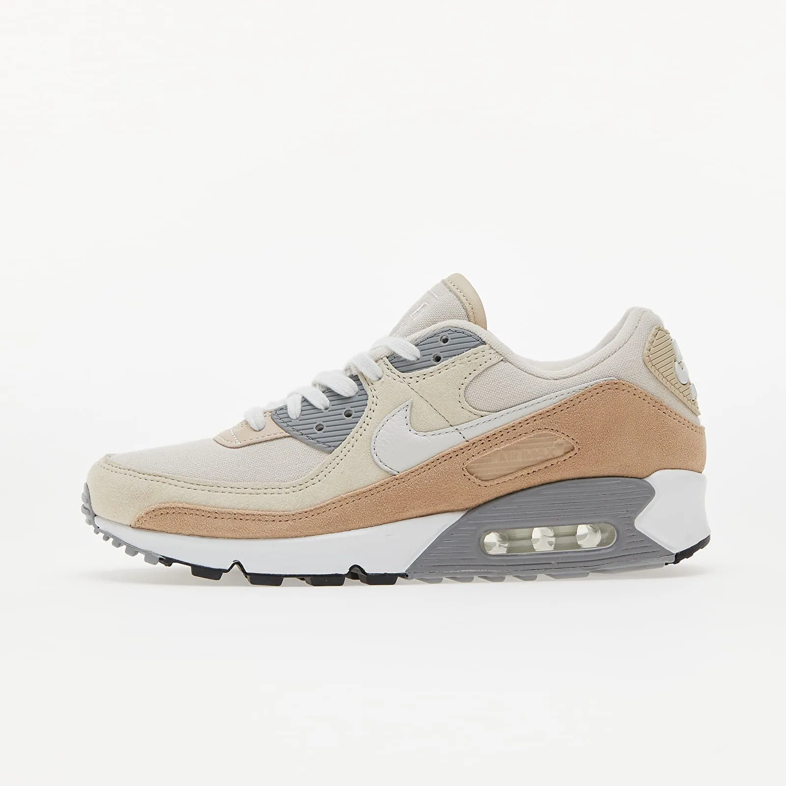 NIKE AIR MAX 90 PREMIUM 'Summit White-Sanddrift' City Routine perforated upper