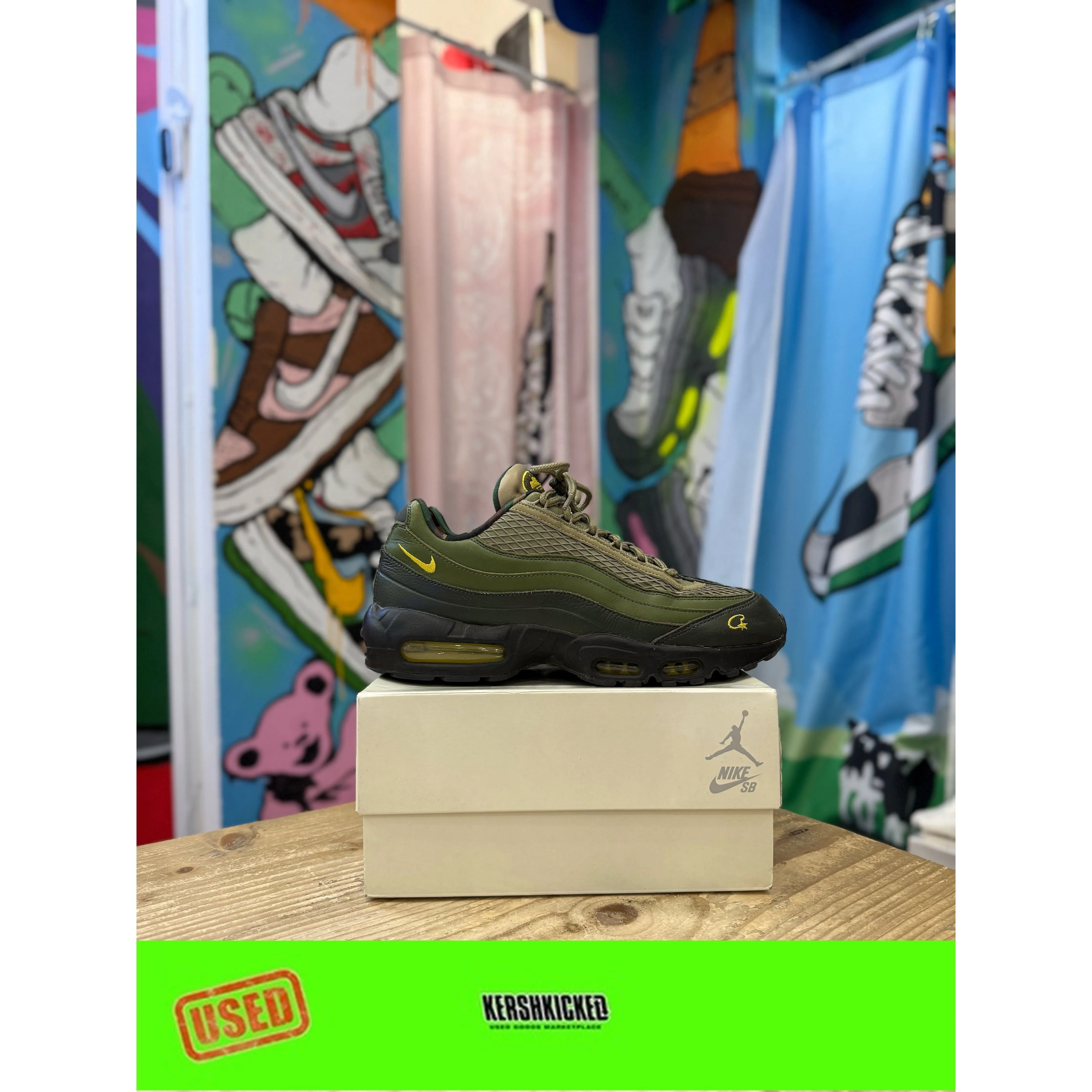 Nike Air Max 95 Corteiz Gutta Green UK10 Compression Cushioning