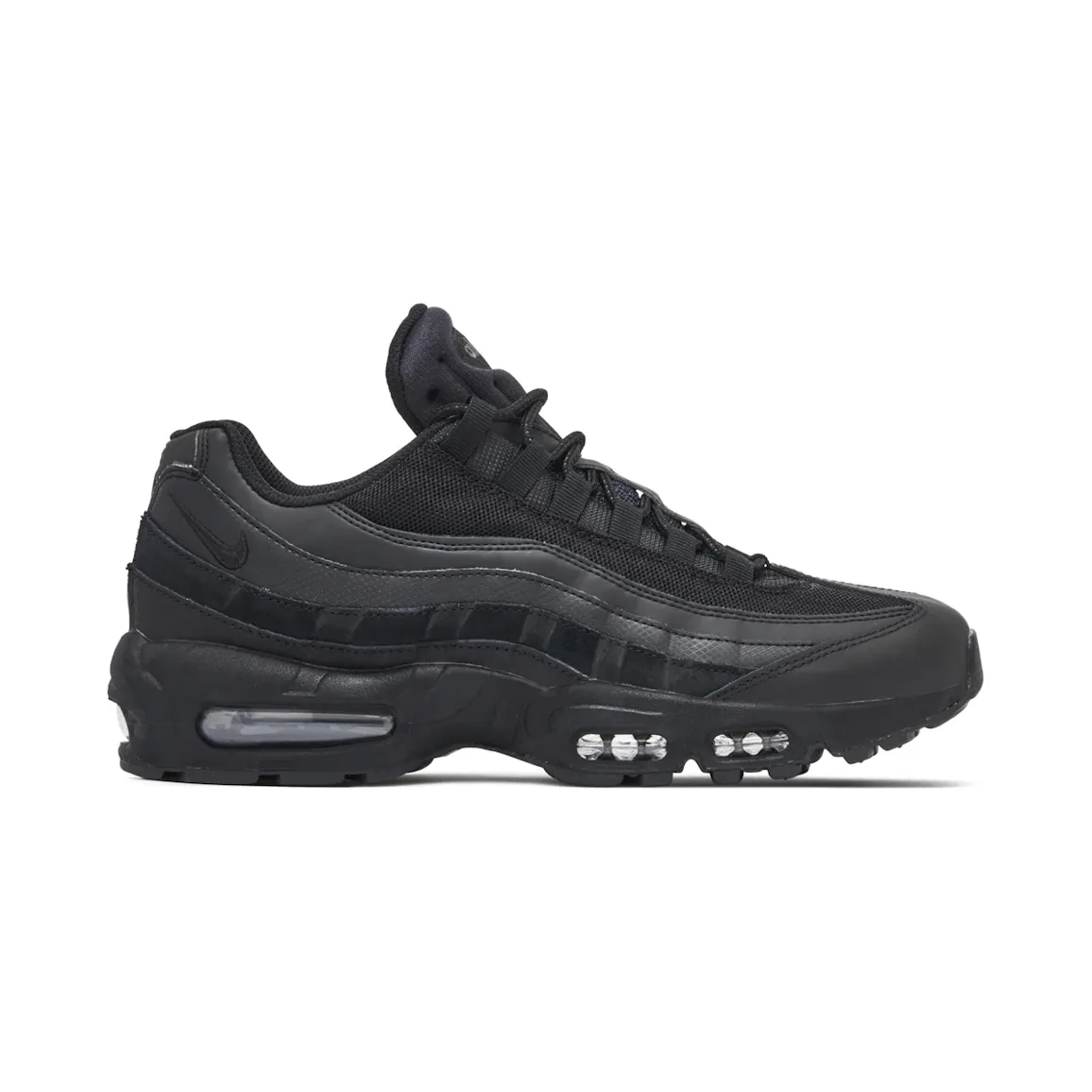 Hyper Responsive Bounce Engineered Knit Fabric Nike Air Max 95 Essential Triple Black (2020/2023)