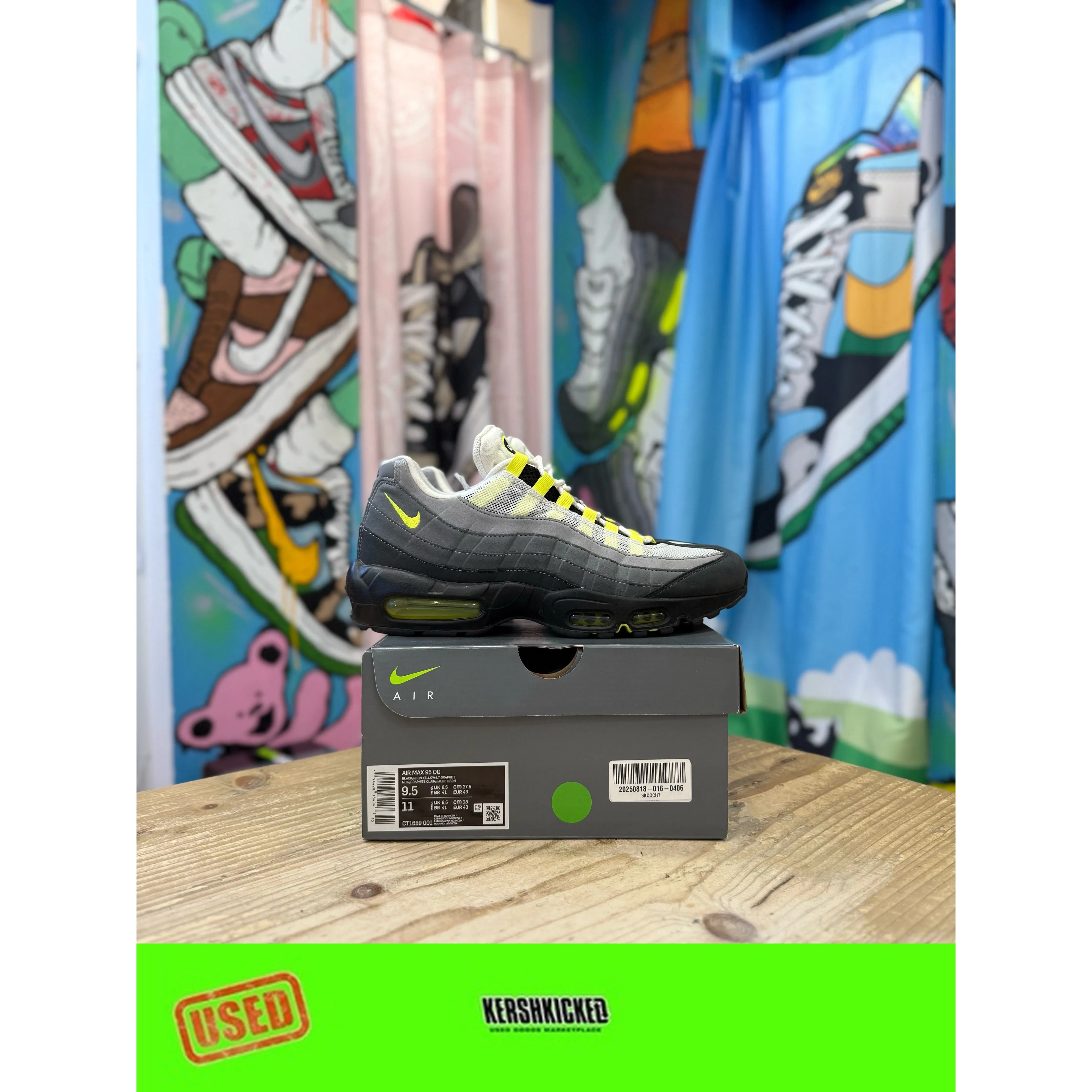 Nike Air Max 95 Neon (2020) UK8.5 Foot Pivot Point