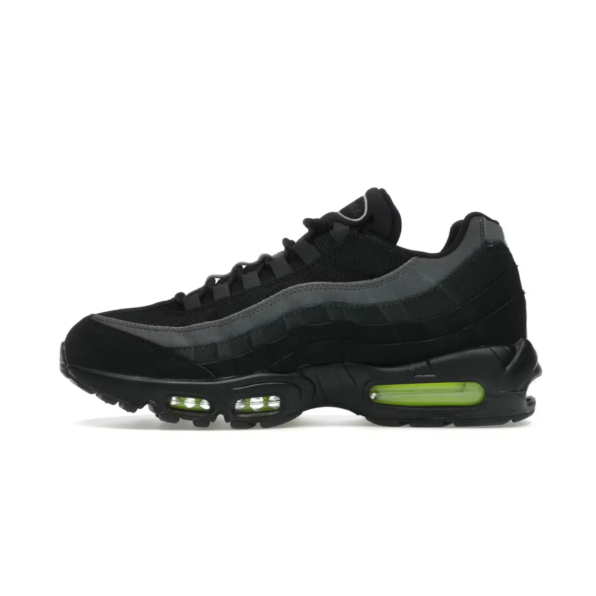 Nike Air Max 95 Retro Logo Black Grey Volt Roll Guard Synthetic