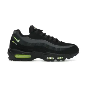 Nike Air Max 95 Retro Logo Black Grey Volt Contoured Footbed Ventilated Tongue Design