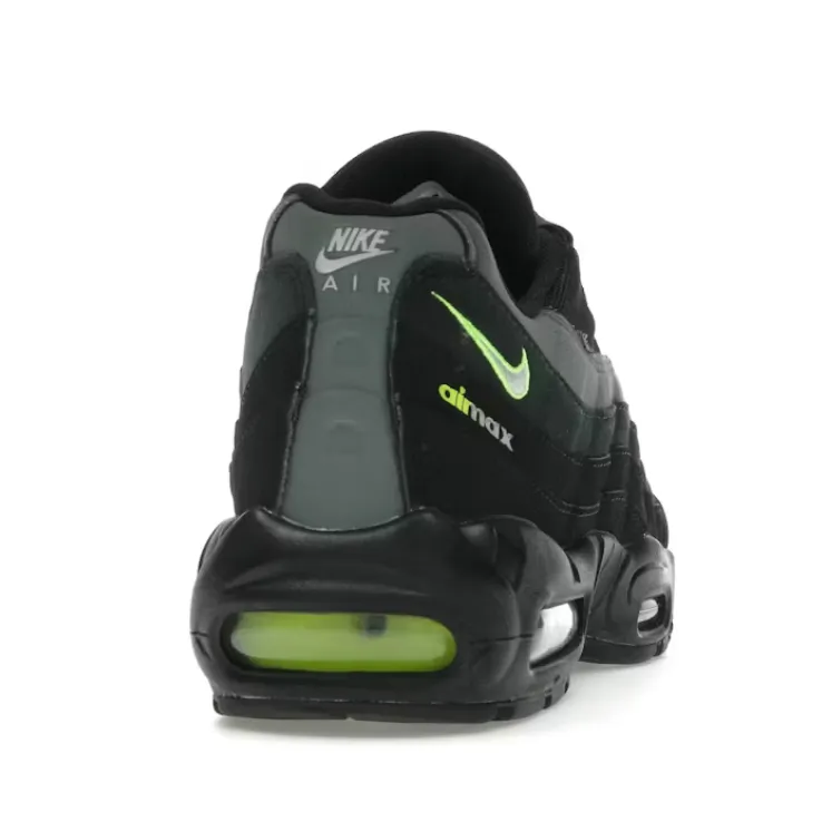 Heel Counter Tech Nike Air Max 95 Retro Logo Black Grey Volt