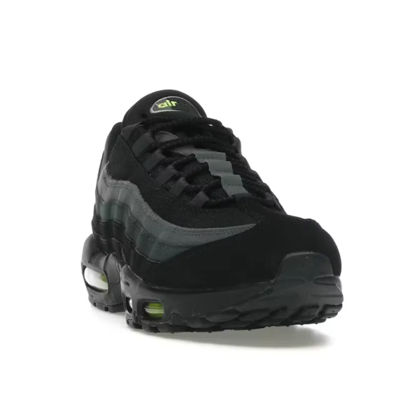 High Energy Rebound Durable Rubber Nike Air Max 95 Retro Logo Black Grey Volt