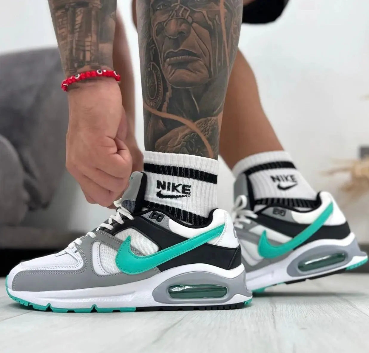 Game Fit Construction Torsion Control System Nike Air Max Command White/Green/Grey