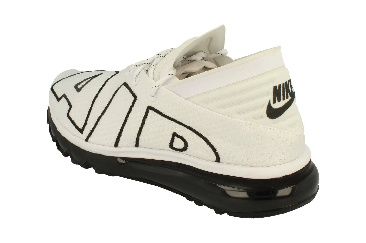 Nike Air Max Flair Mens 942236 101 Stretch Fabric running on a treadmill at home shoes