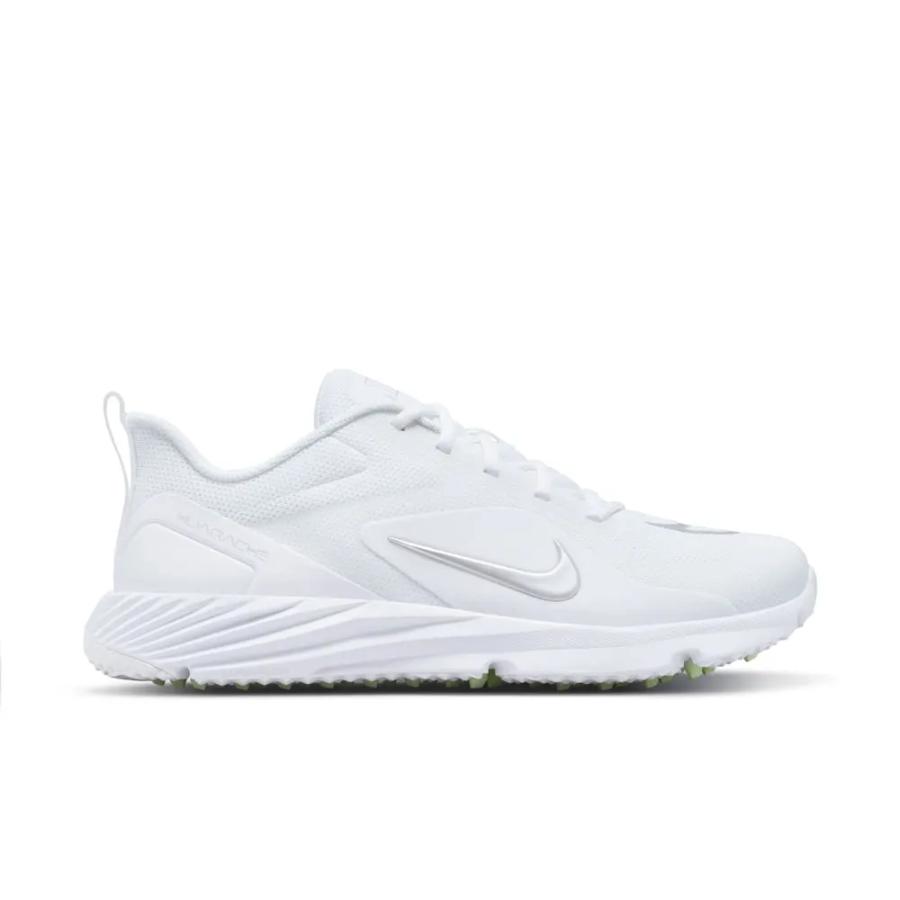 Nike Alpha Huarache 8 Pro Turf White/Silver Lacrosse Cleats